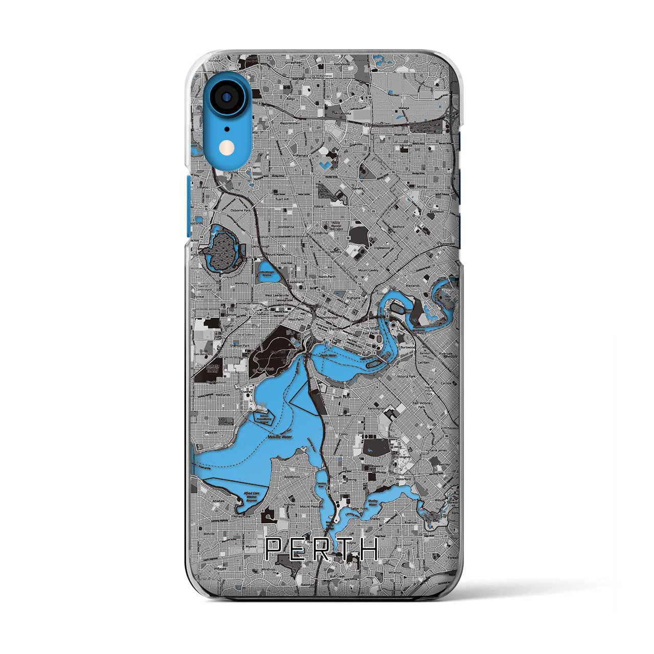 【パース(オーストラリア)】地図柄iPhoneケース(クリアタイプ)
