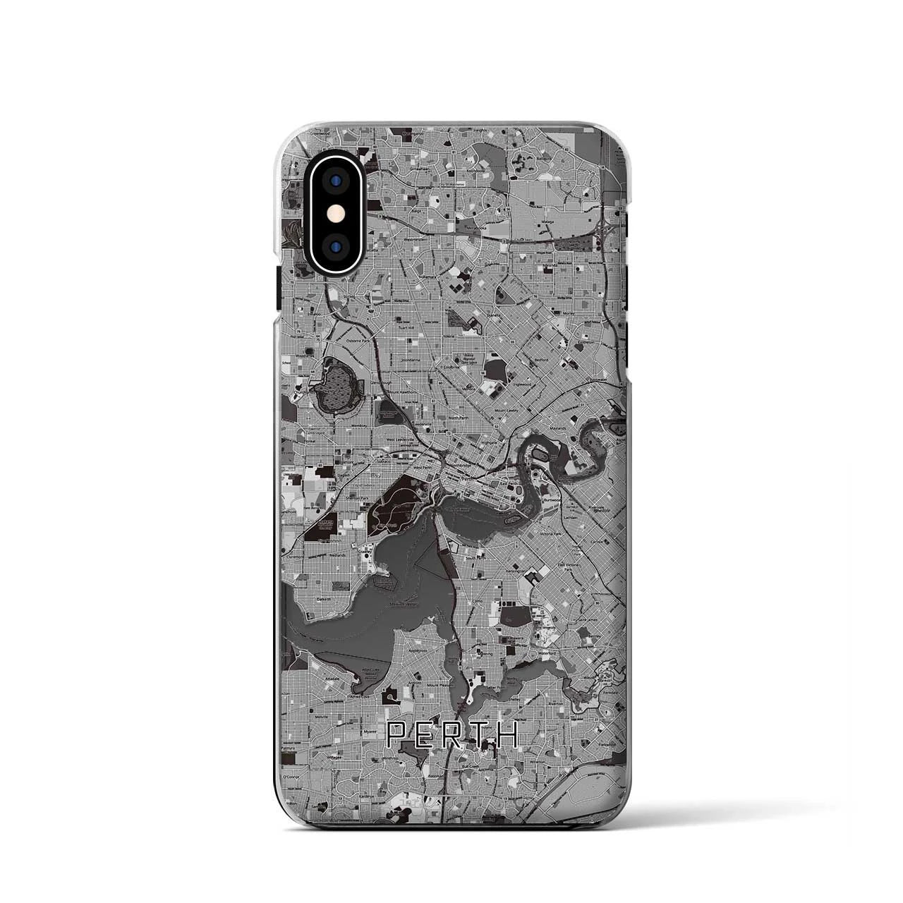 【パース(オーストラリア)】地図柄iPhoneケース(クリアタイプ)