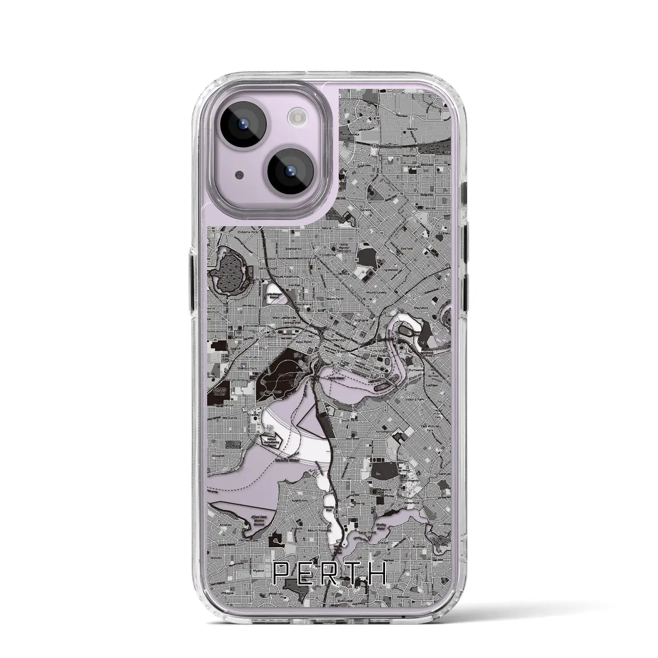 【パース(オーストラリア)】地図柄iPhoneケース(MagSafeタイプ)