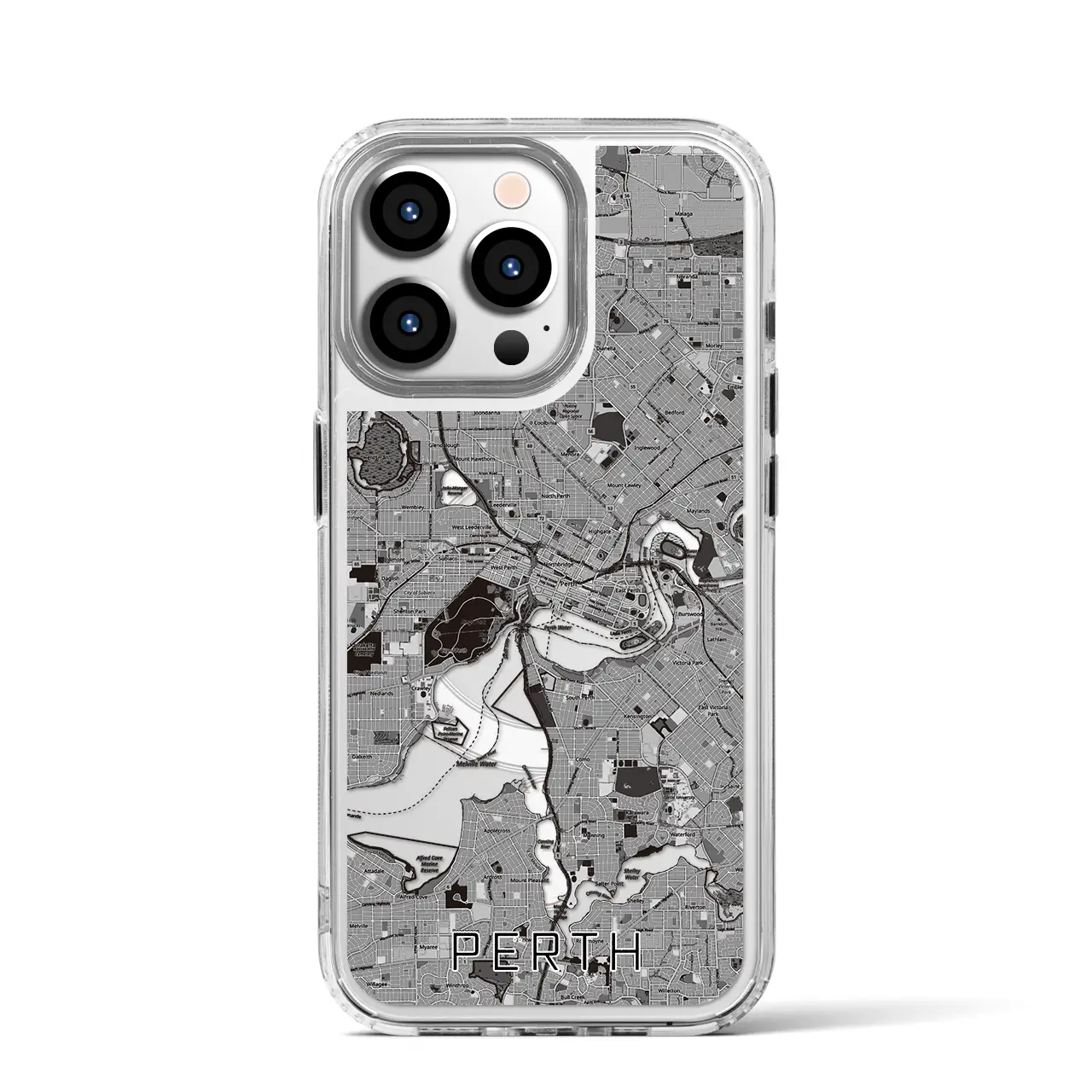 【パース(オーストラリア)】地図柄iPhoneケース(MagSafeタイプ)