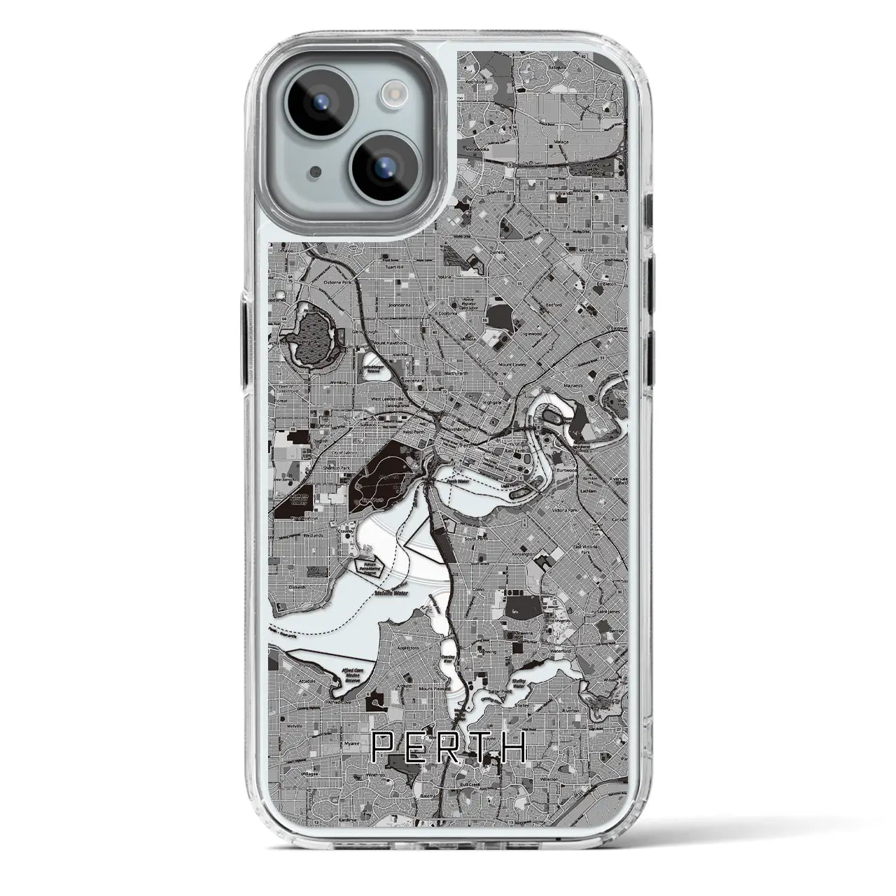 【パース(オーストラリア)】地図柄iPhoneケース(MagSafeタイプ)
