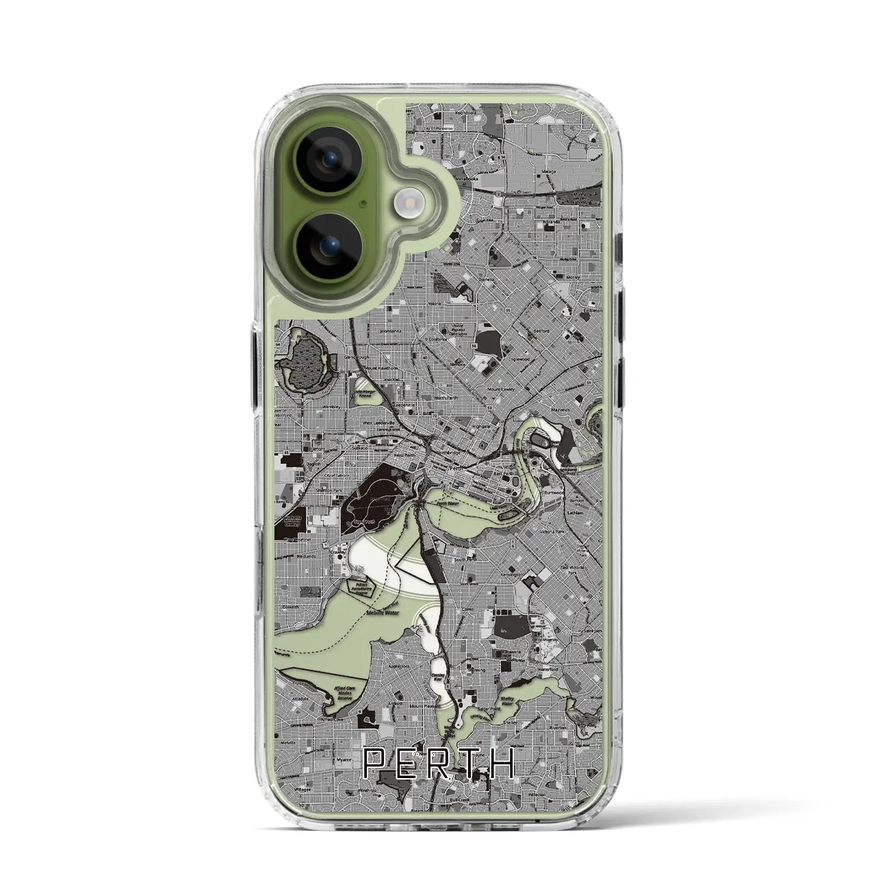 【パース(オーストラリア)】地図柄iPhoneケース(MagSafeタイプ)