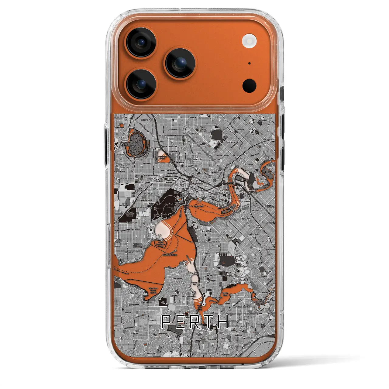 【パース(オーストラリア)】地図柄iPhoneケース(MagSafeタイプ)