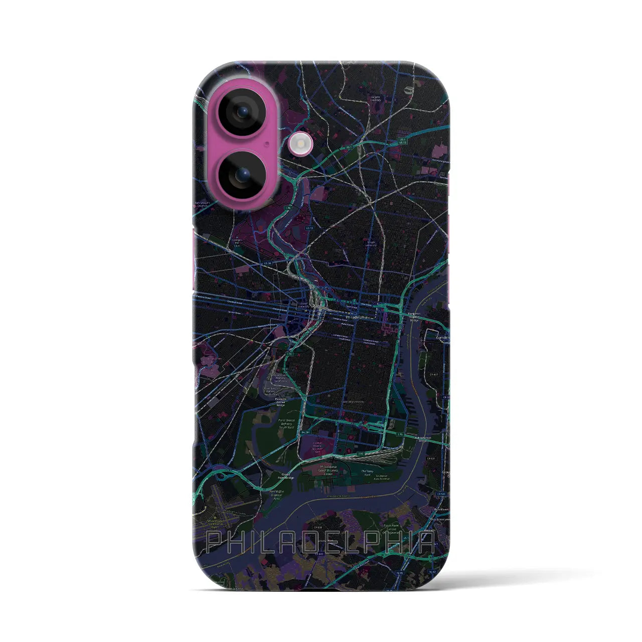 【フィラデルフィア(アメリカ)】地図柄iPhoneケース(バックカバータイプ)