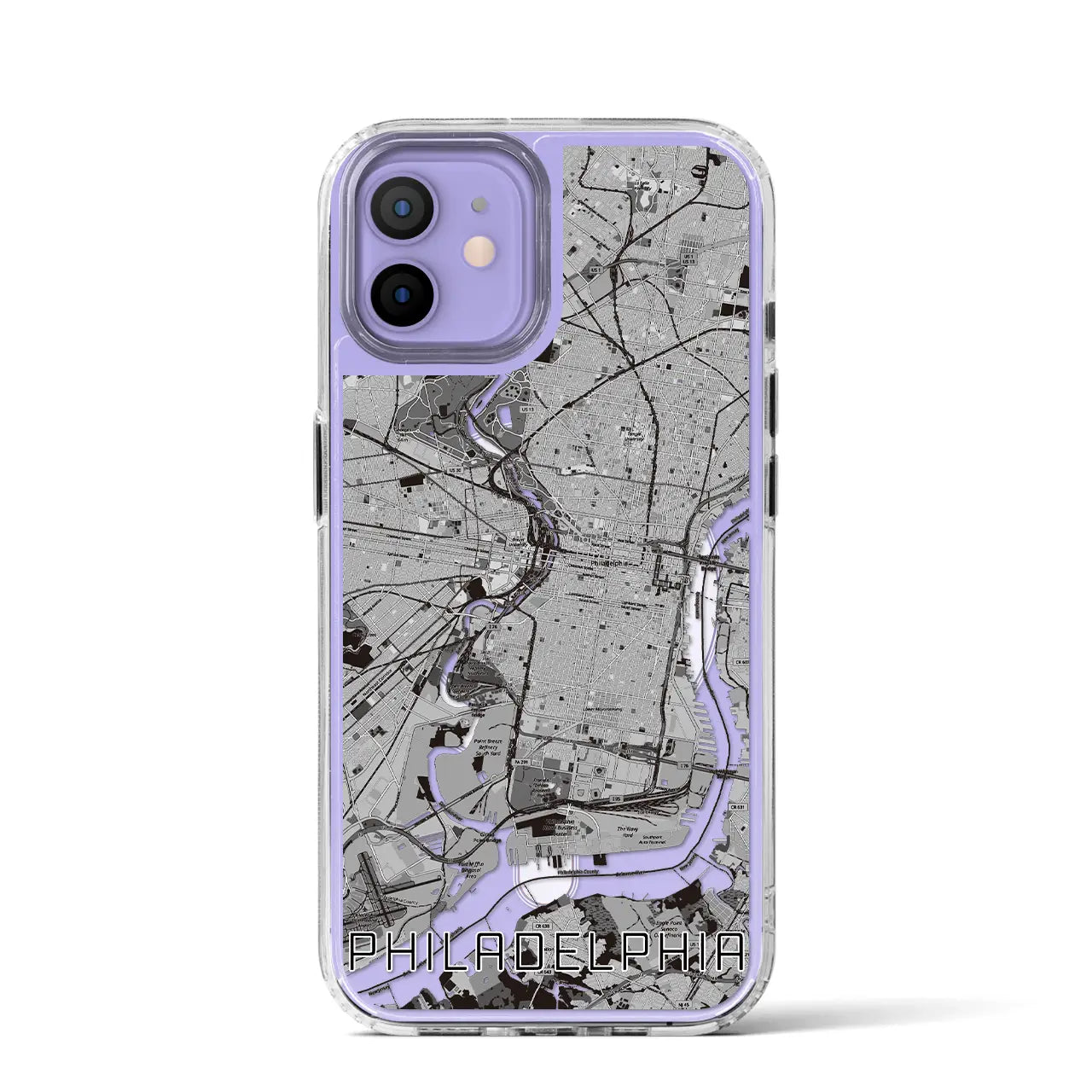 【フィラデルフィア(アメリカ)】地図柄iPhoneケース(MagSafeタイプ)