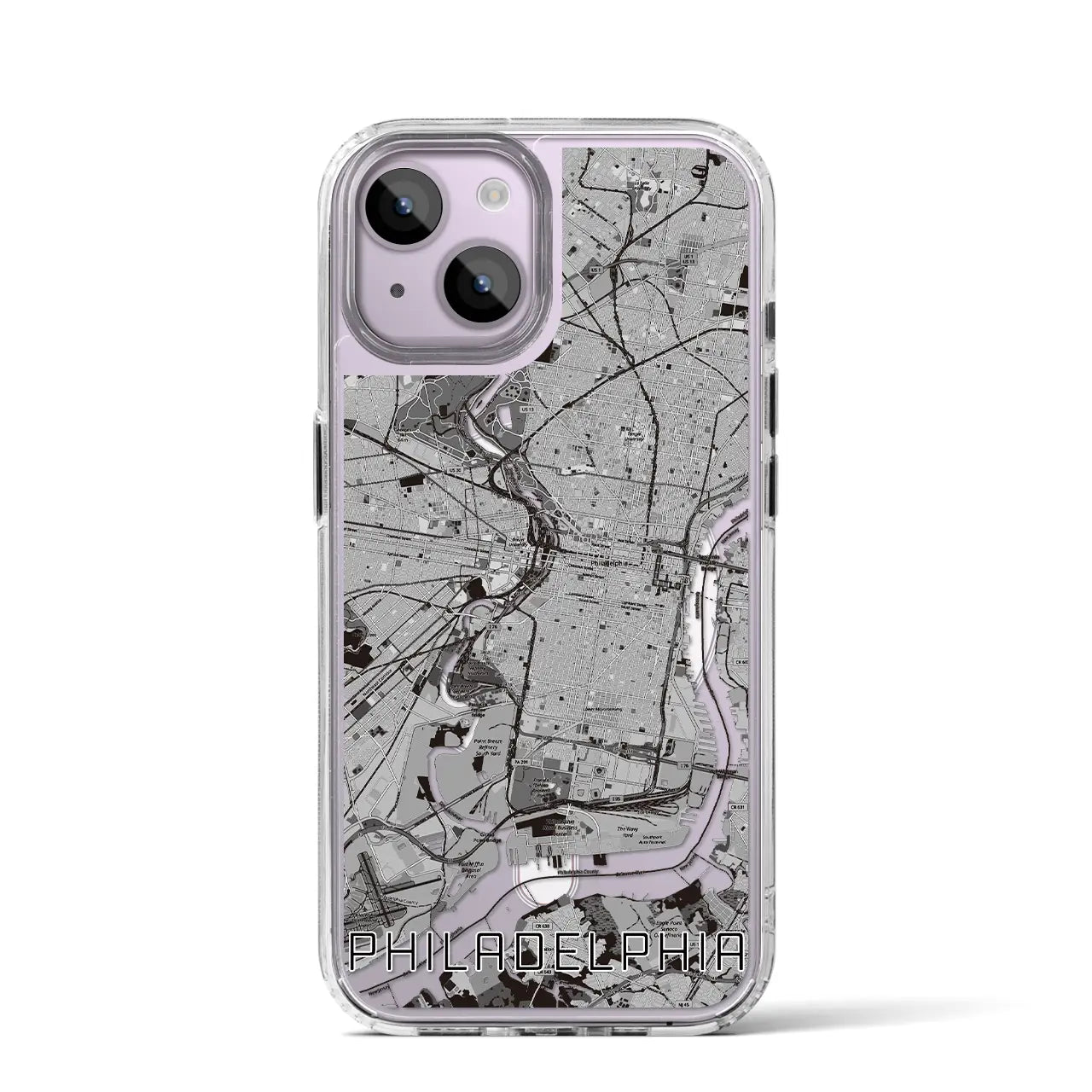 【フィラデルフィア(アメリカ)】地図柄iPhoneケース(MagSafeタイプ)