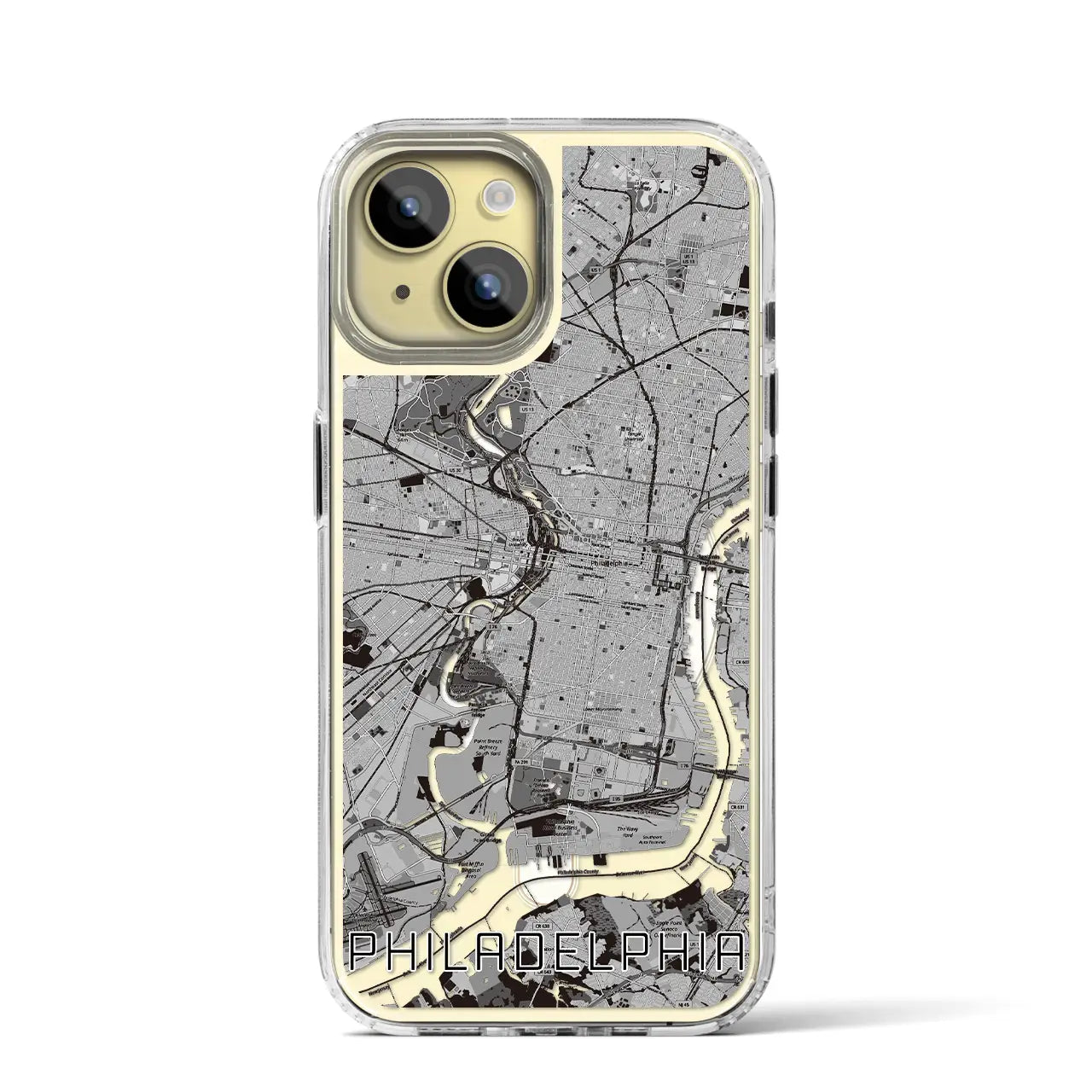 【フィラデルフィア(アメリカ)】地図柄iPhoneケース(MagSafeタイプ)