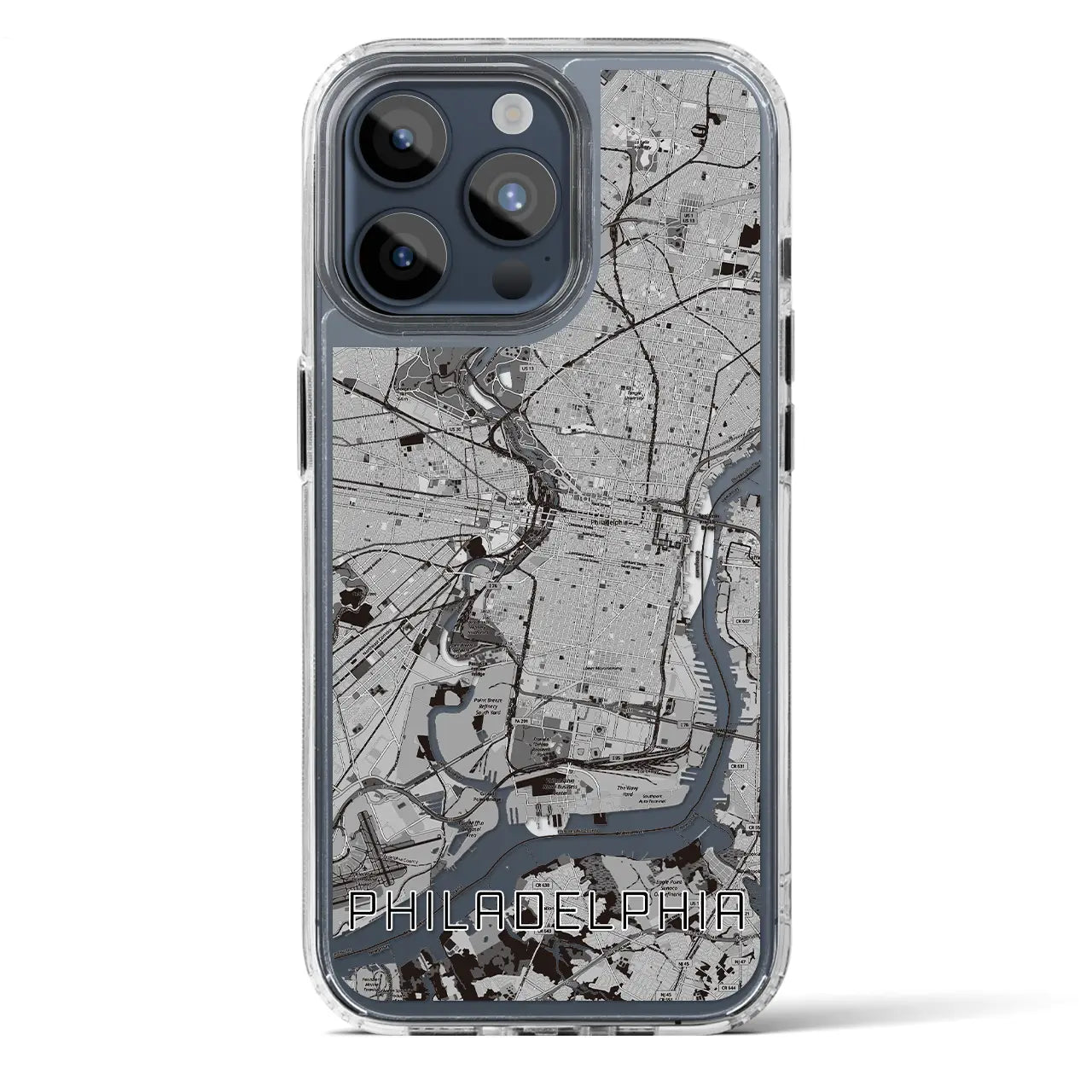 【フィラデルフィア(アメリカ)】地図柄iPhoneケース(MagSafeタイプ)