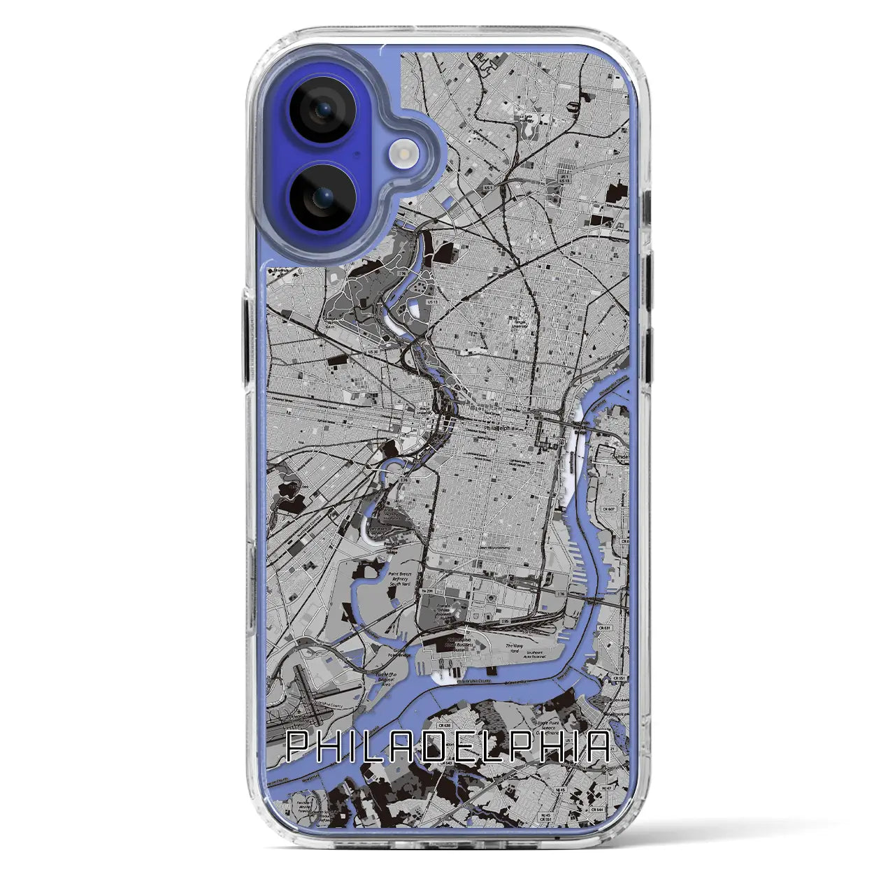 【フィラデルフィア(アメリカ)】地図柄iPhoneケース(MagSafeタイプ)