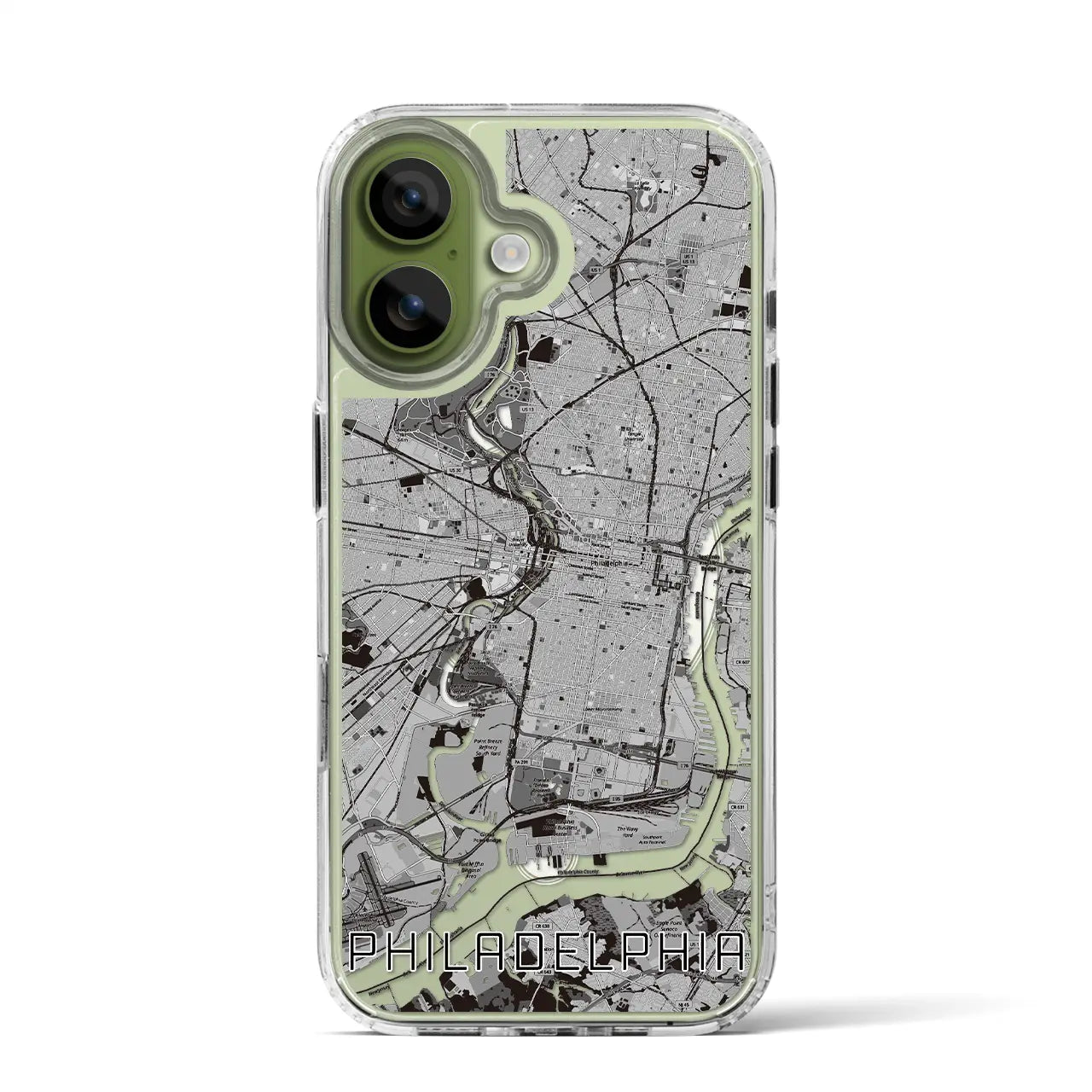 【フィラデルフィア(アメリカ)】地図柄iPhoneケース(MagSafeタイプ)