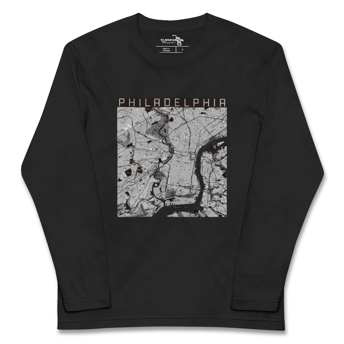 【フィラデルフィア(アメリカ)】地図柄ロングスリーブTシャツ