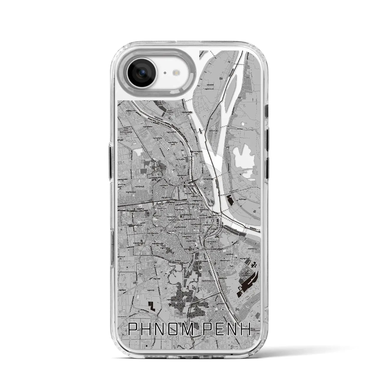 【プノンペン(カンボジア)】地図柄iPhoneケース(MagSafeタイプ)