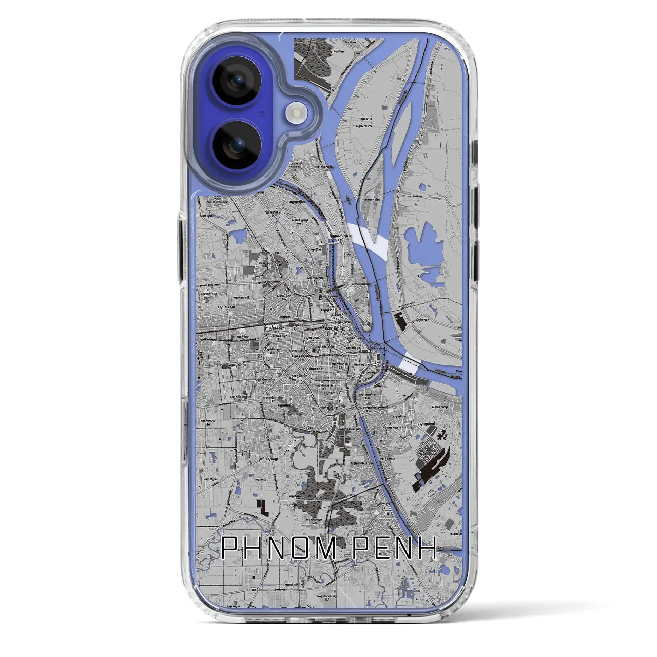 【プノンペン(カンボジア)】地図柄iPhoneケース(MagSafeタイプ)
