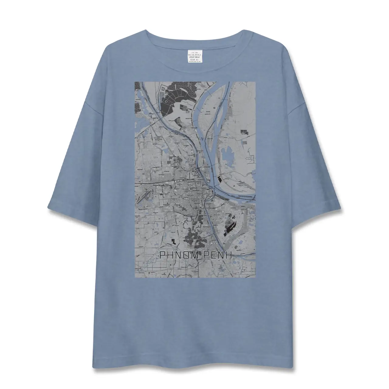 【プノンペン(カンボジア)】地図柄ビッグシルエットTシャツ