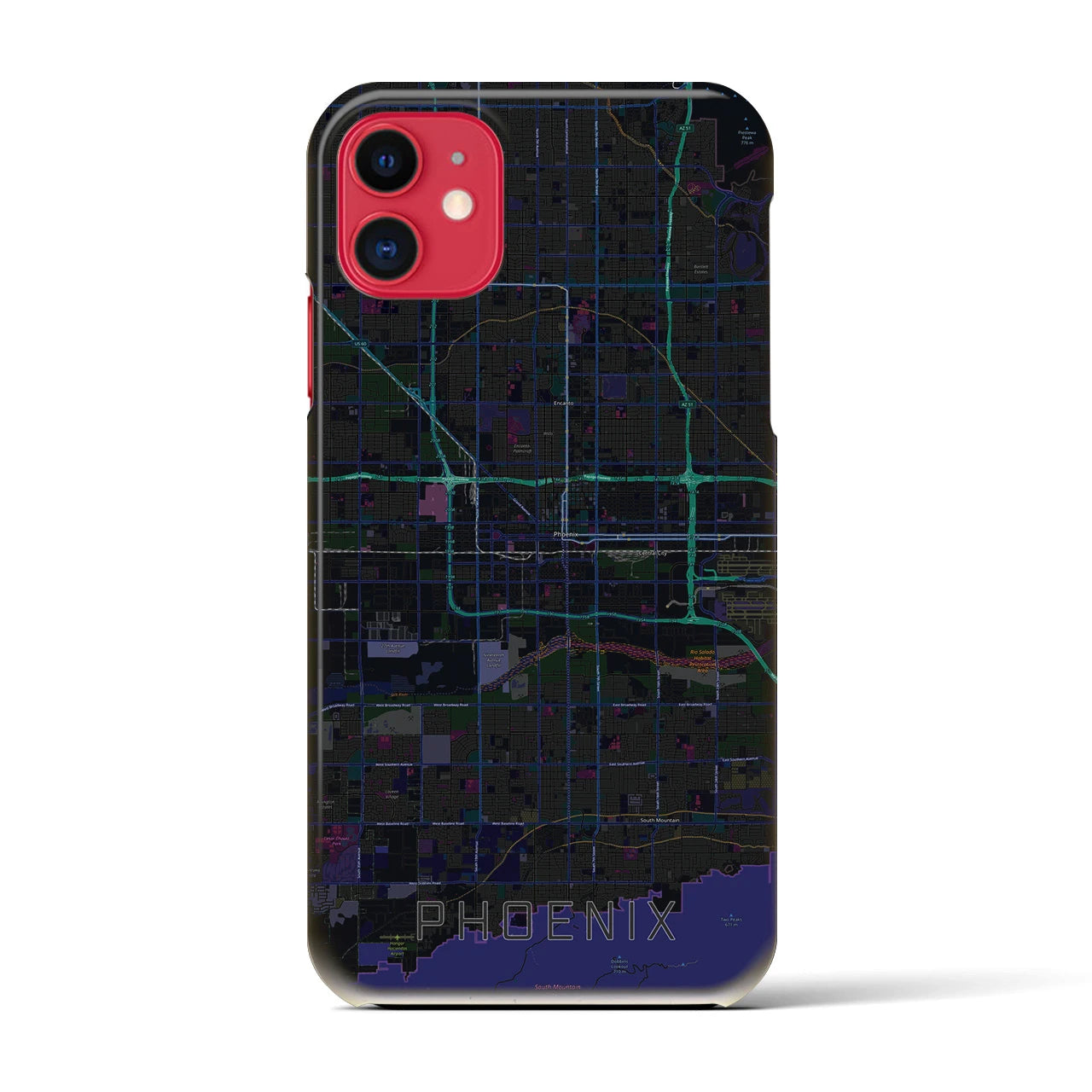 【フェニックス(アメリカ)】地図柄iPhoneケース(バックカバータイプ)