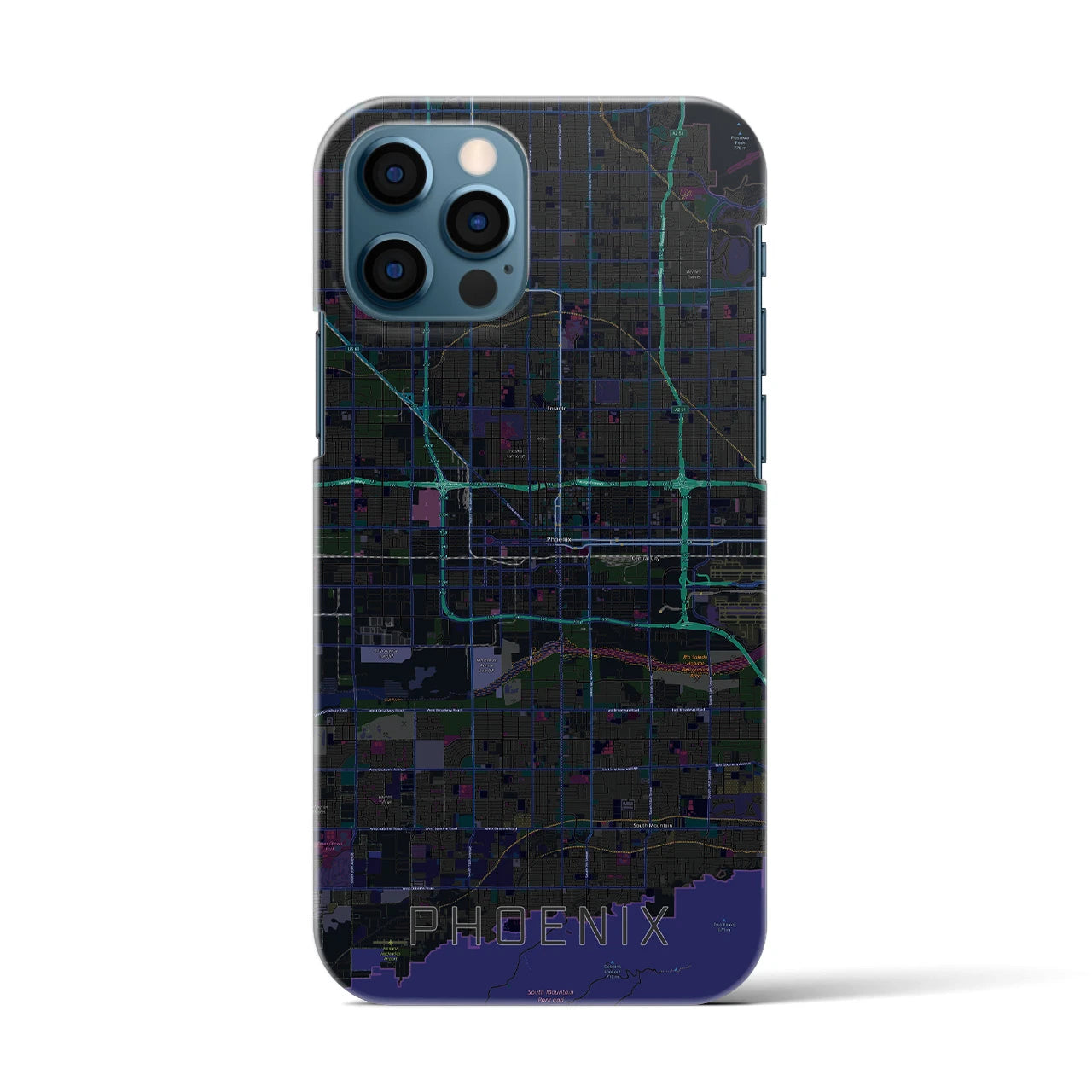 【フェニックス(アメリカ)】地図柄iPhoneケース(バックカバータイプ)