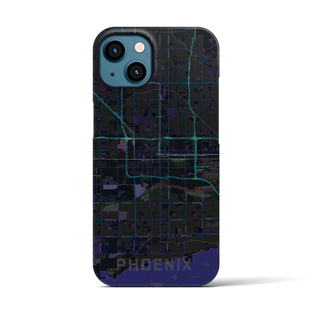 【フェニックス(アメリカ)】地図柄iPhoneケース(バックカバータイプ)