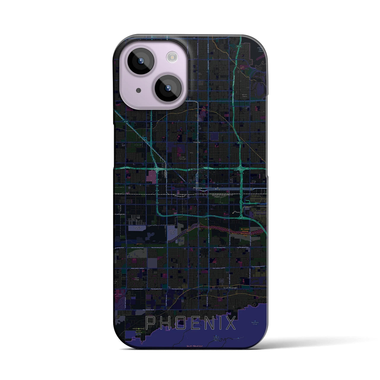 【フェニックス(アメリカ)】地図柄iPhoneケース(バックカバータイプ)
