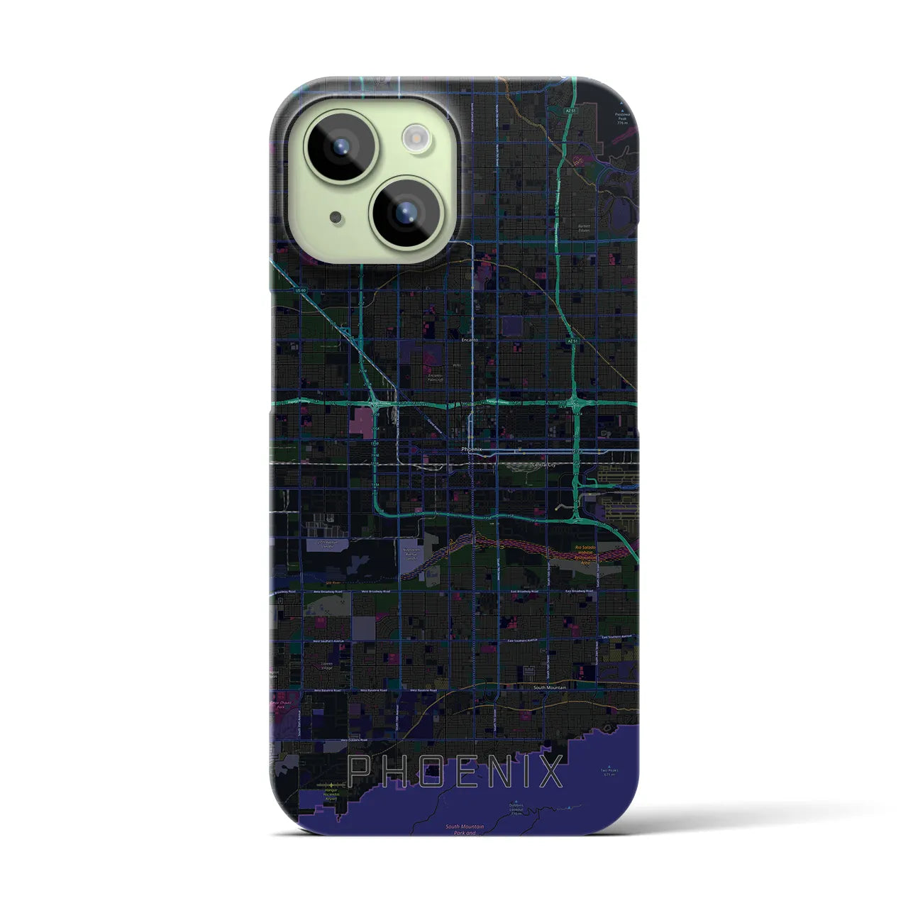 【フェニックス(アメリカ)】地図柄iPhoneケース(バックカバータイプ)