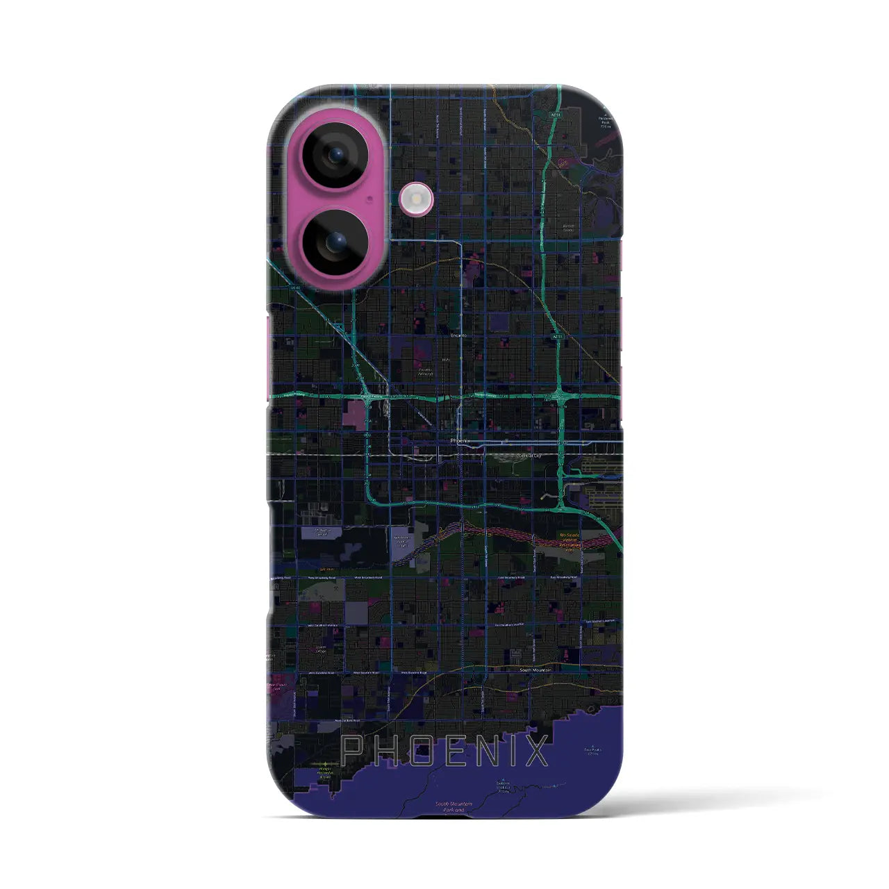 【フェニックス(アメリカ)】地図柄iPhoneケース(バックカバータイプ)