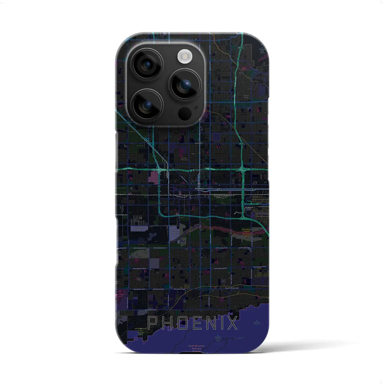 【フェニックス(アメリカ)】地図柄iPhoneケース(バックカバータイプ)