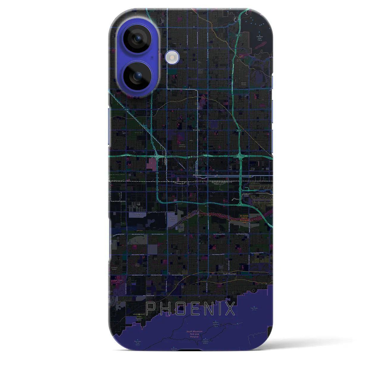 【フェニックス(アメリカ)】地図柄iPhoneケース(バックカバータイプ)