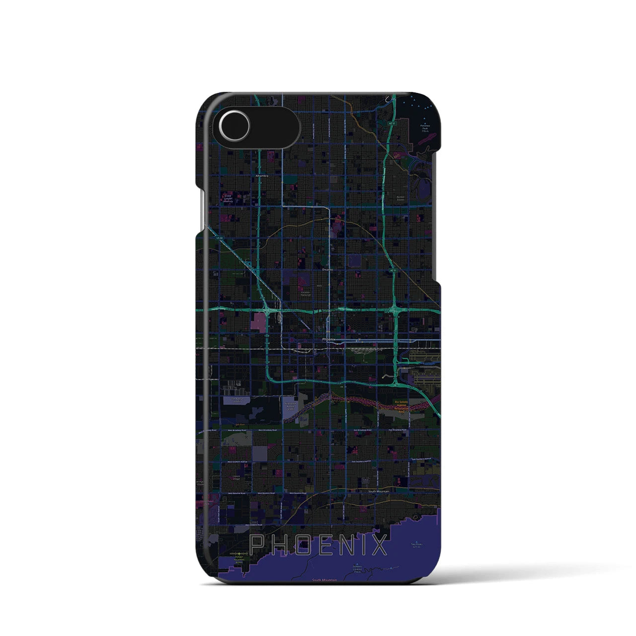 【フェニックス(アメリカ)】地図柄iPhoneケース(バックカバータイプ)