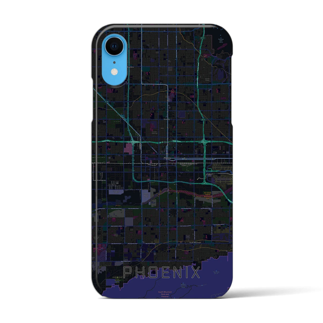 【フェニックス(アメリカ)】地図柄iPhoneケース(バックカバータイプ)