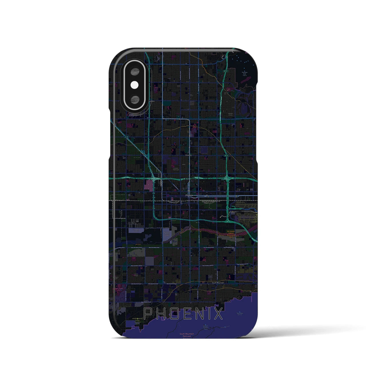 【フェニックス(アメリカ)】地図柄iPhoneケース(バックカバータイプ)