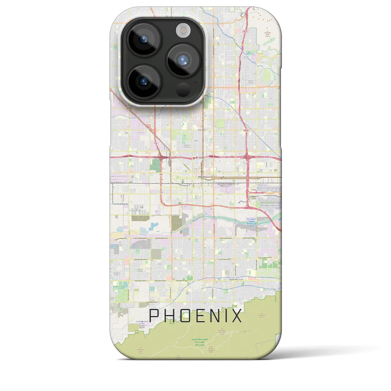 【フェニックス(アメリカ)】地図柄iPhoneケース(バックカバータイプ)