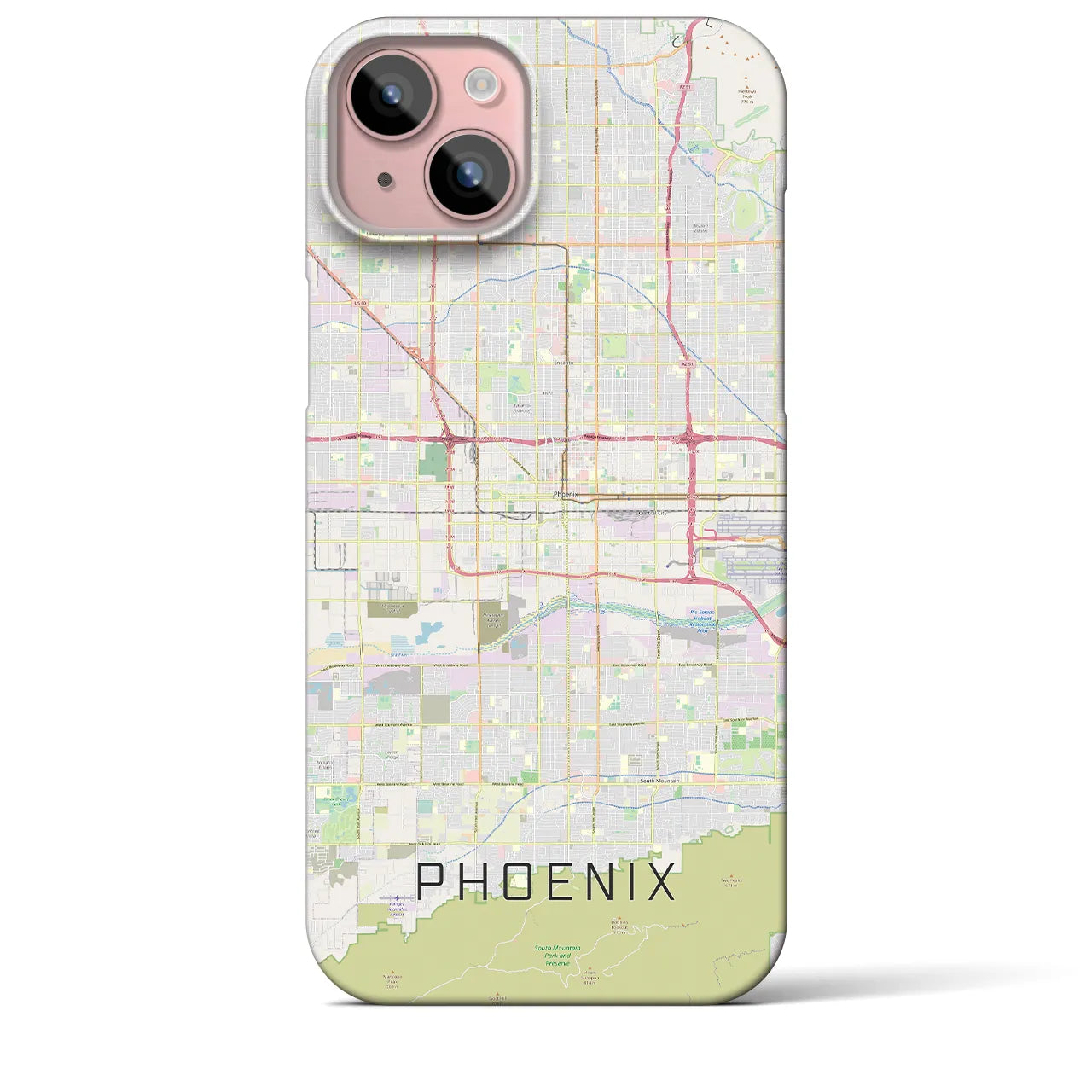 【フェニックス(アメリカ)】地図柄iPhoneケース(バックカバータイプ)
