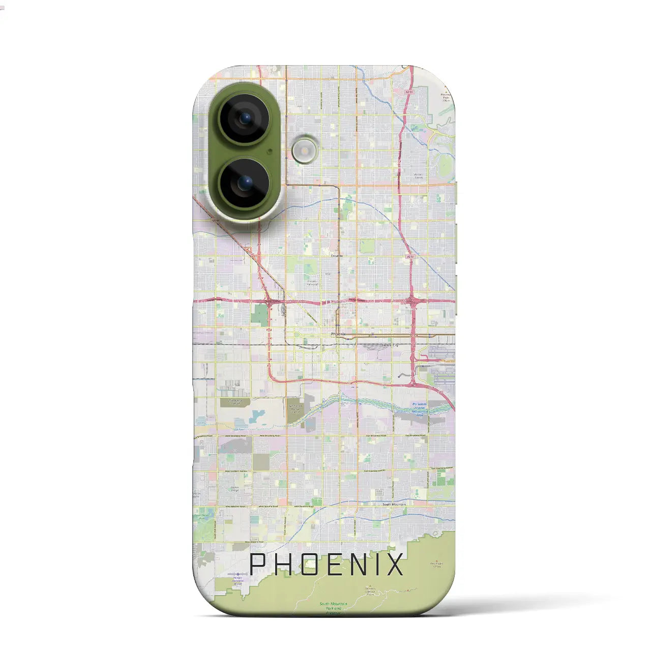 【フェニックス(アメリカ)】地図柄iPhoneケース(バックカバータイプ)ナチュラル・iPhone 17 Pro Max 用