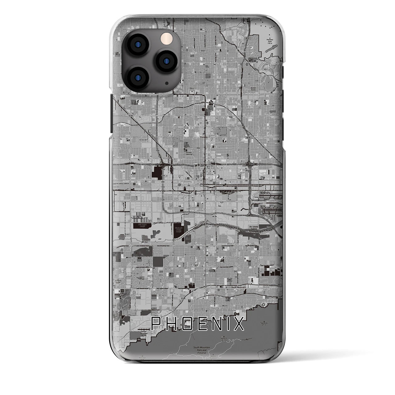 【フェニックス(アメリカ)】地図柄iPhoneケース(クリアタイプ)