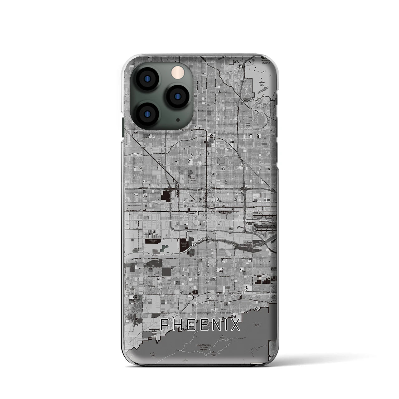 【フェニックス(アメリカ)】地図柄iPhoneケース(クリアタイプ)