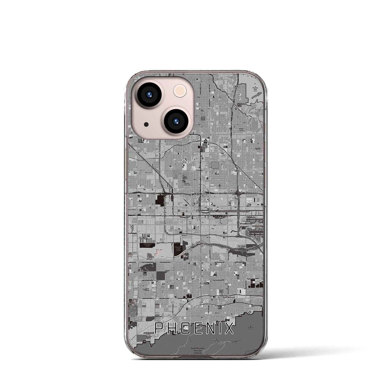 【フェニックス(アメリカ)】地図柄iPhoneケース(クリアタイプ)