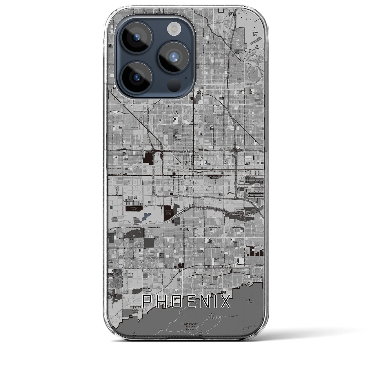 【フェニックス(アメリカ)】地図柄iPhoneケース(クリアタイプ)