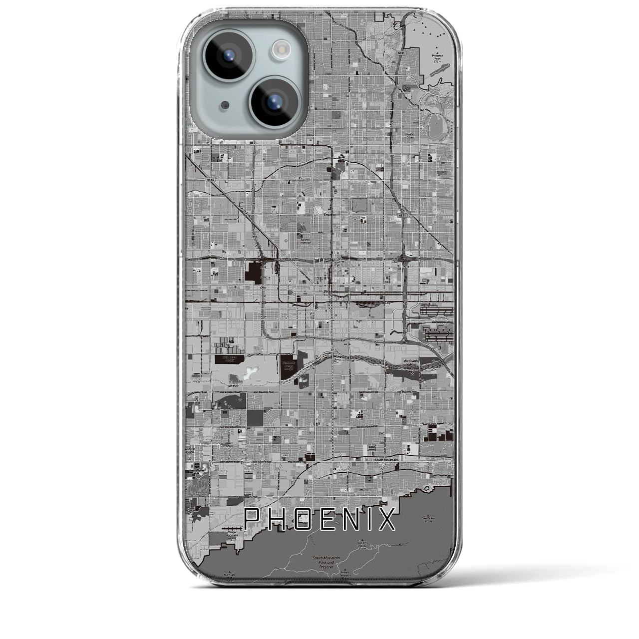 【フェニックス(アメリカ)】地図柄iPhoneケース(クリアタイプ)