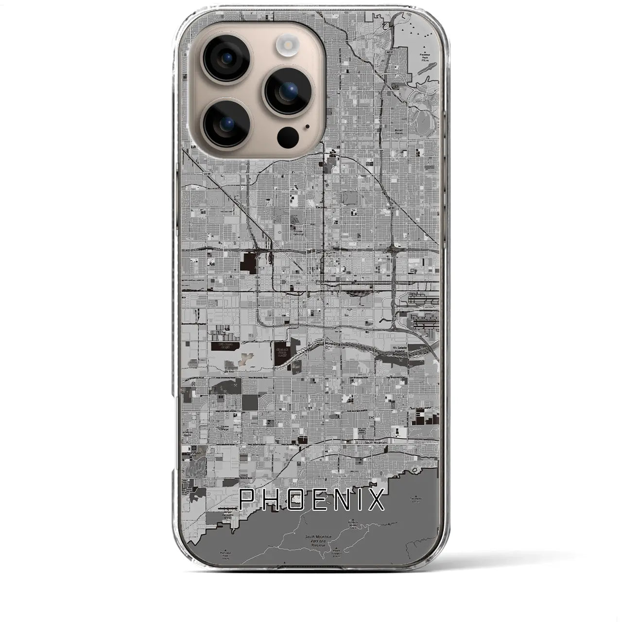 【フェニックス(アメリカ)】地図柄iPhoneケース(クリアタイプ)