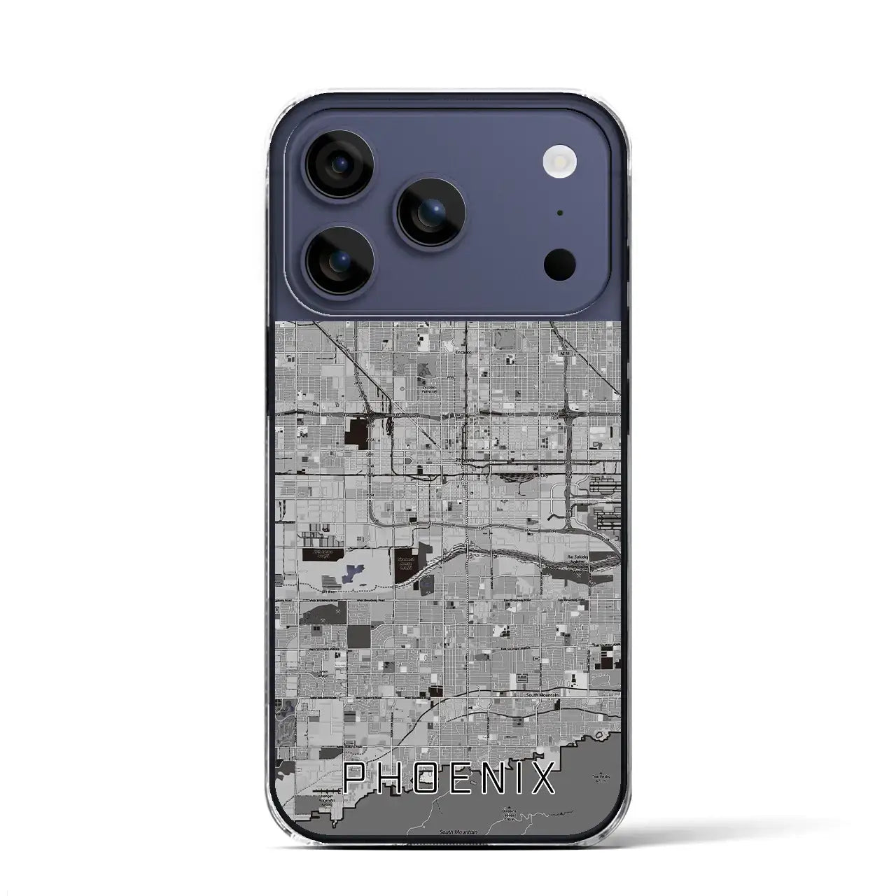 【フェニックス(アメリカ)】地図柄iPhoneケース(クリアタイプ)