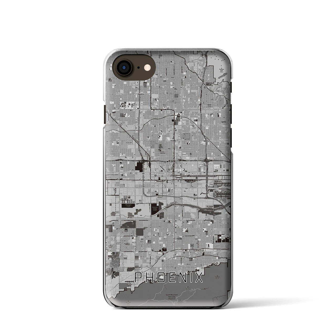 【フェニックス(アメリカ)】地図柄iPhoneケース(クリアタイプ)