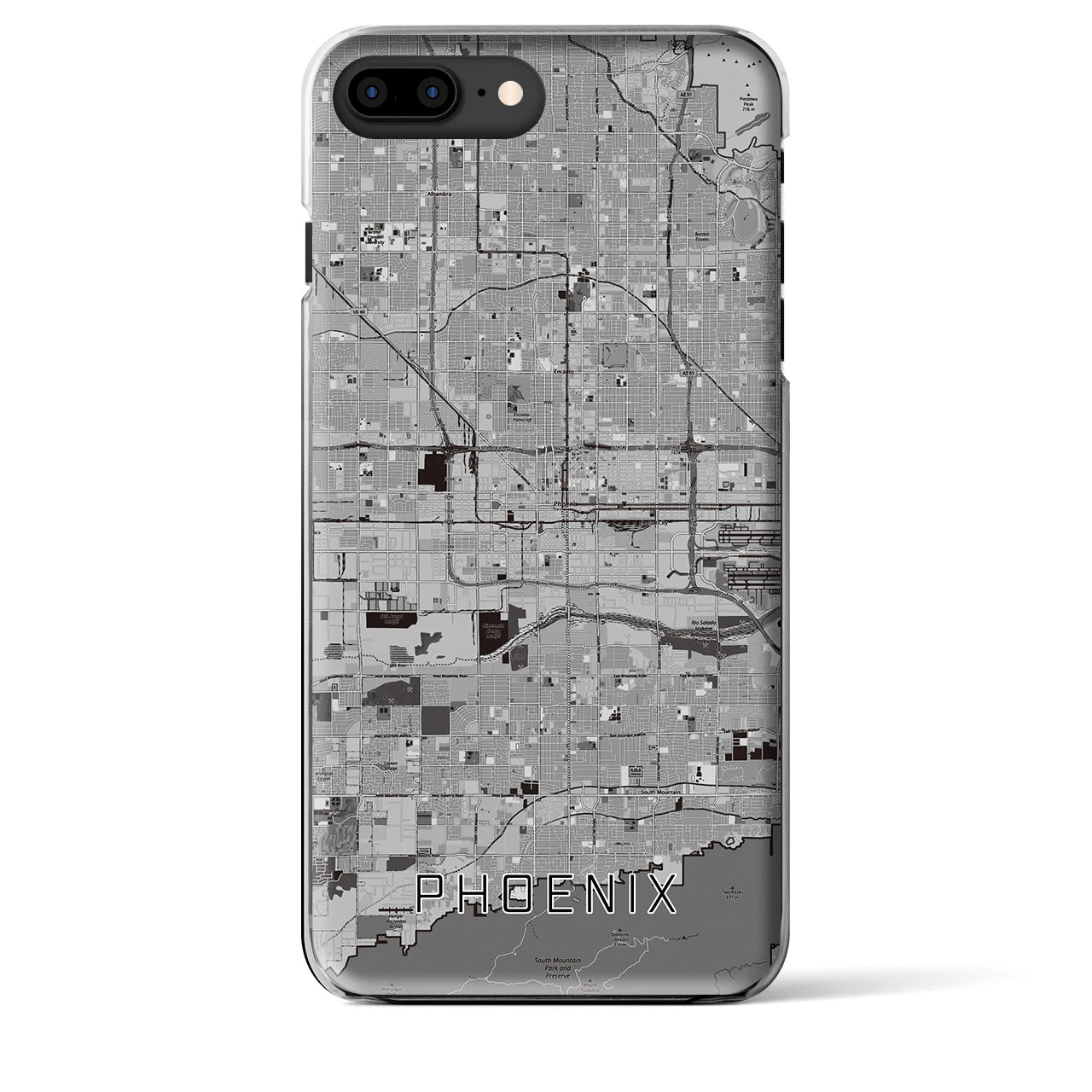 【フェニックス(アメリカ)】地図柄iPhoneケース(クリアタイプ)