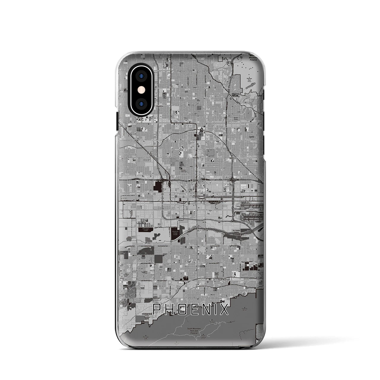 【フェニックス(アメリカ)】地図柄iPhoneケース(クリアタイプ)