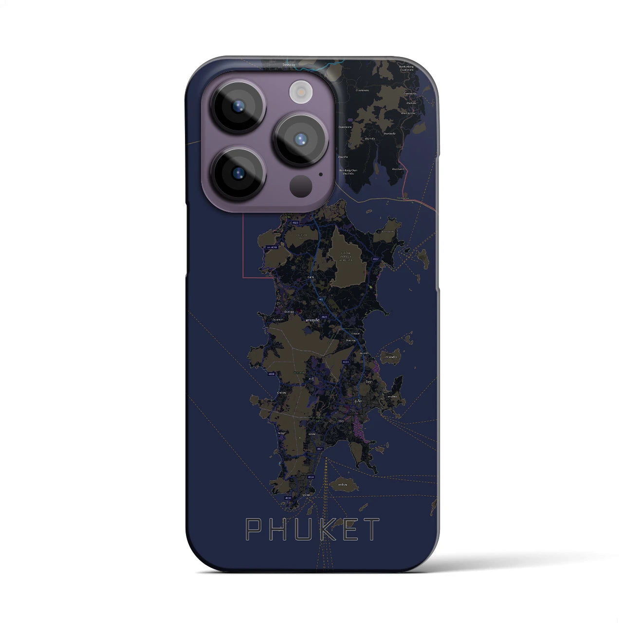 【プーケット(タイ)】地図柄iPhoneケース(バックカバータイプ)