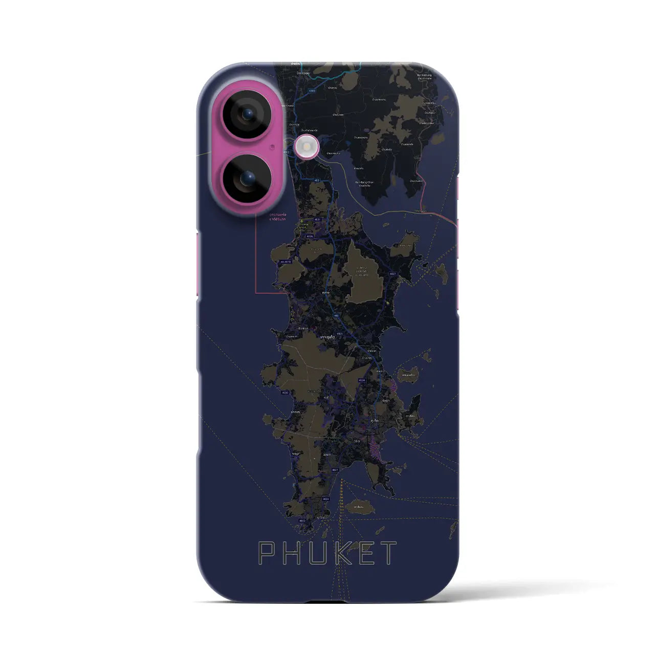 【プーケット(タイ)】地図柄iPhoneケース(バックカバータイプ)