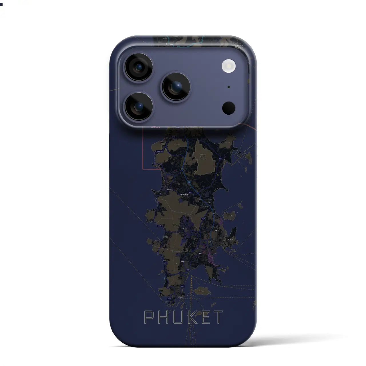 【プーケット(タイ)】地図柄iPhoneケース(バックカバータイプ)