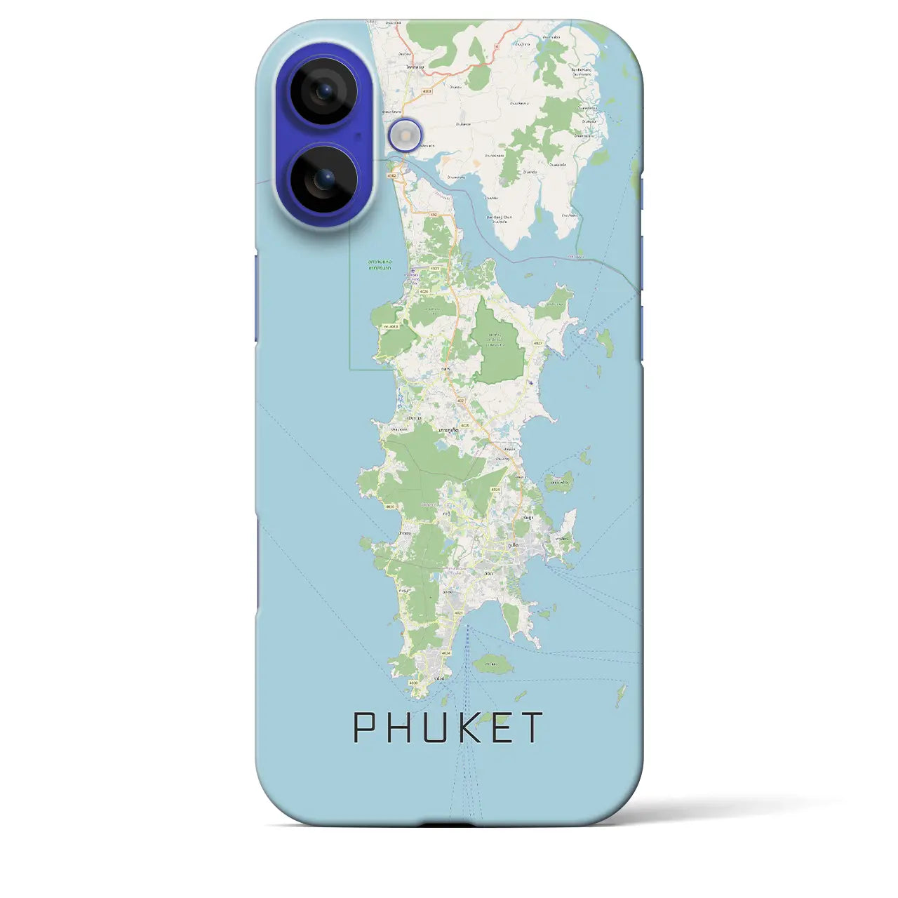 【プーケット(タイ)】地図柄iPhoneケース(バックカバータイプ)