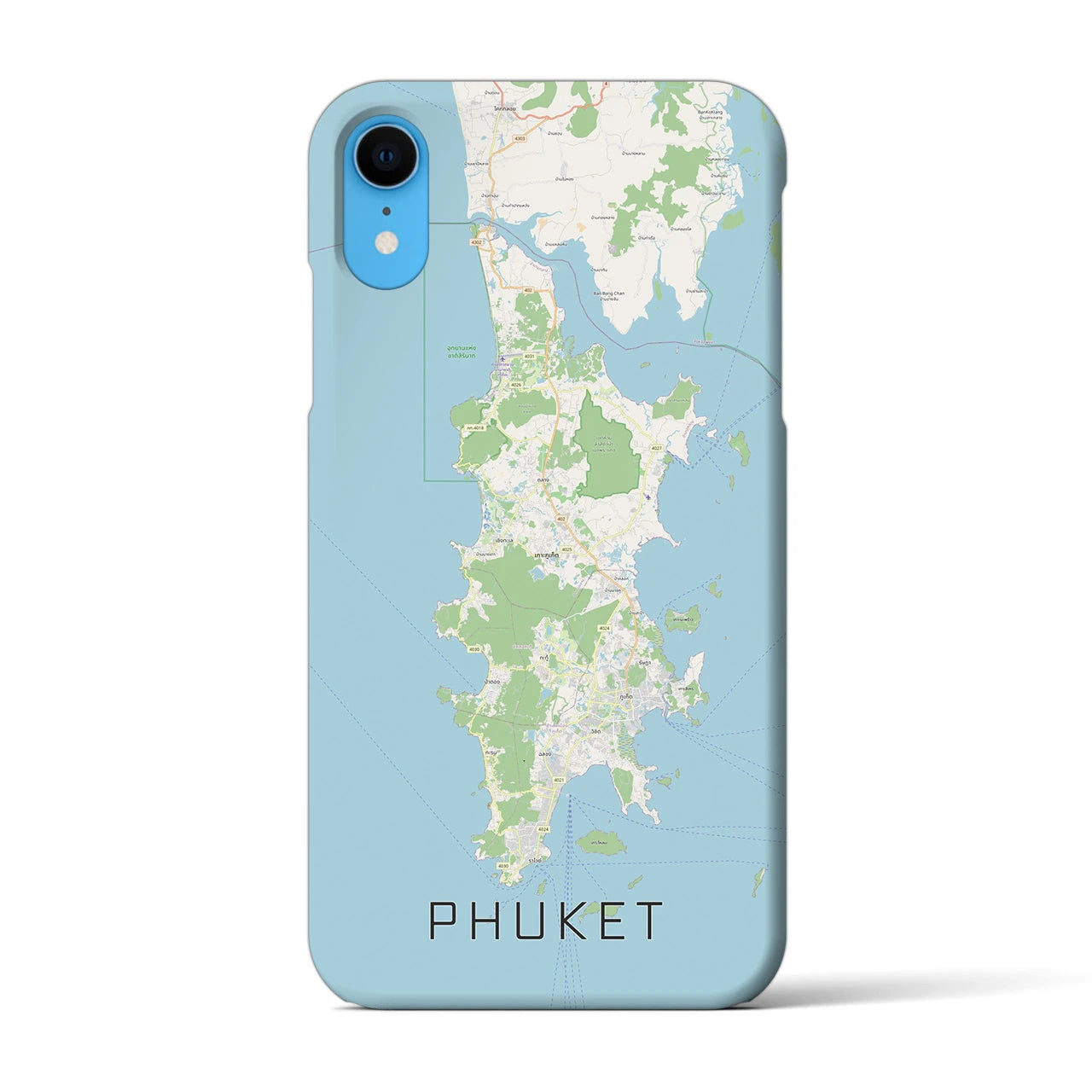 【プーケット(タイ)】地図柄iPhoneケース(バックカバータイプ)