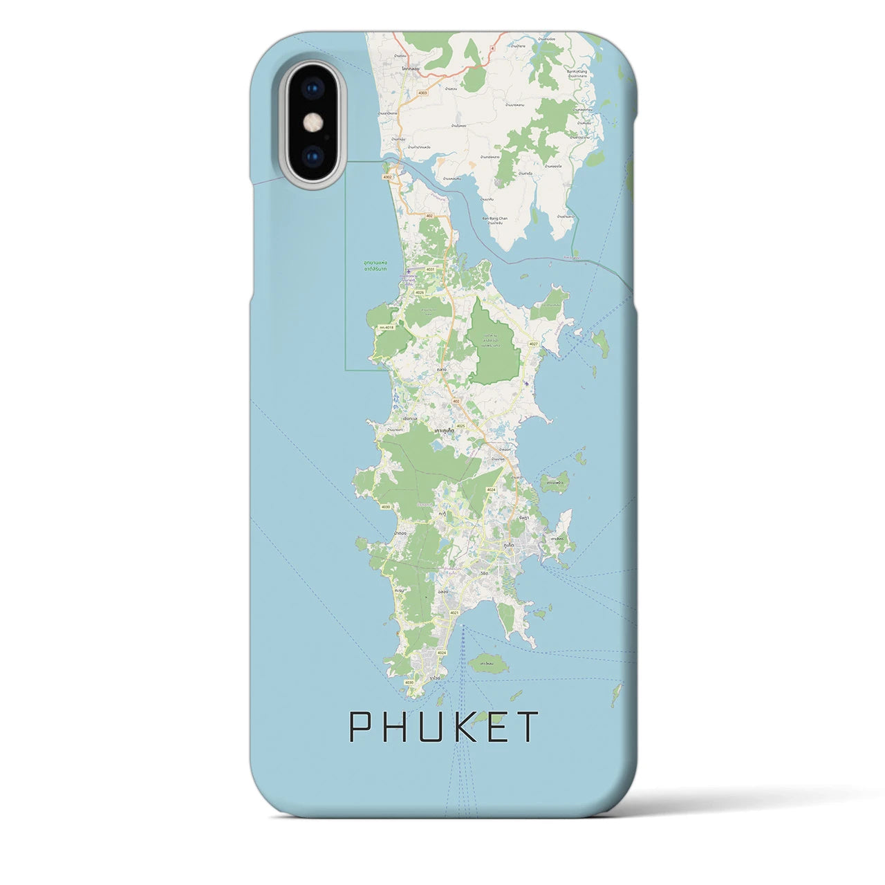 【プーケット(タイ)】地図柄iPhoneケース(バックカバータイプ)