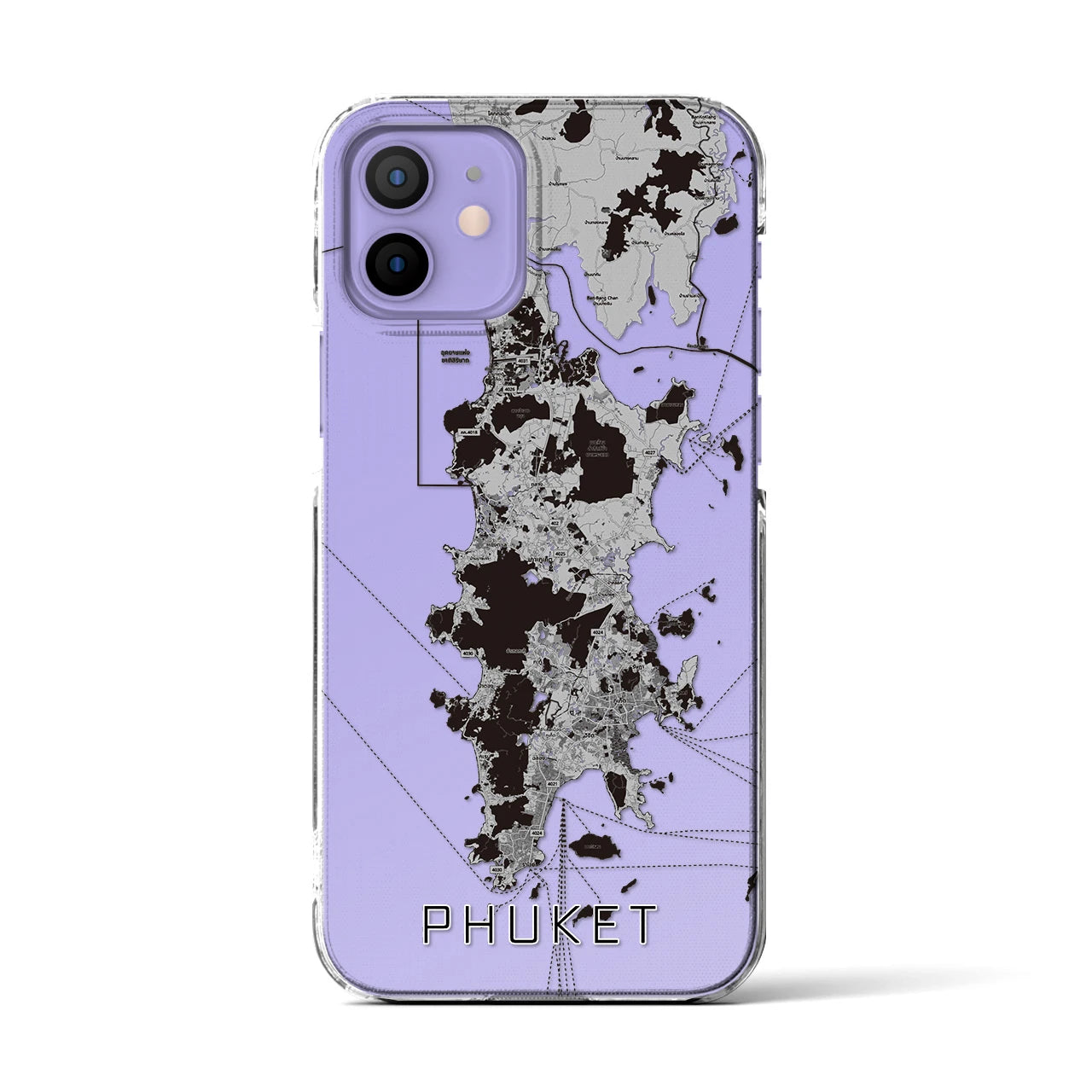 【プーケット(タイ)】地図柄iPhoneケース(クリアタイプ)