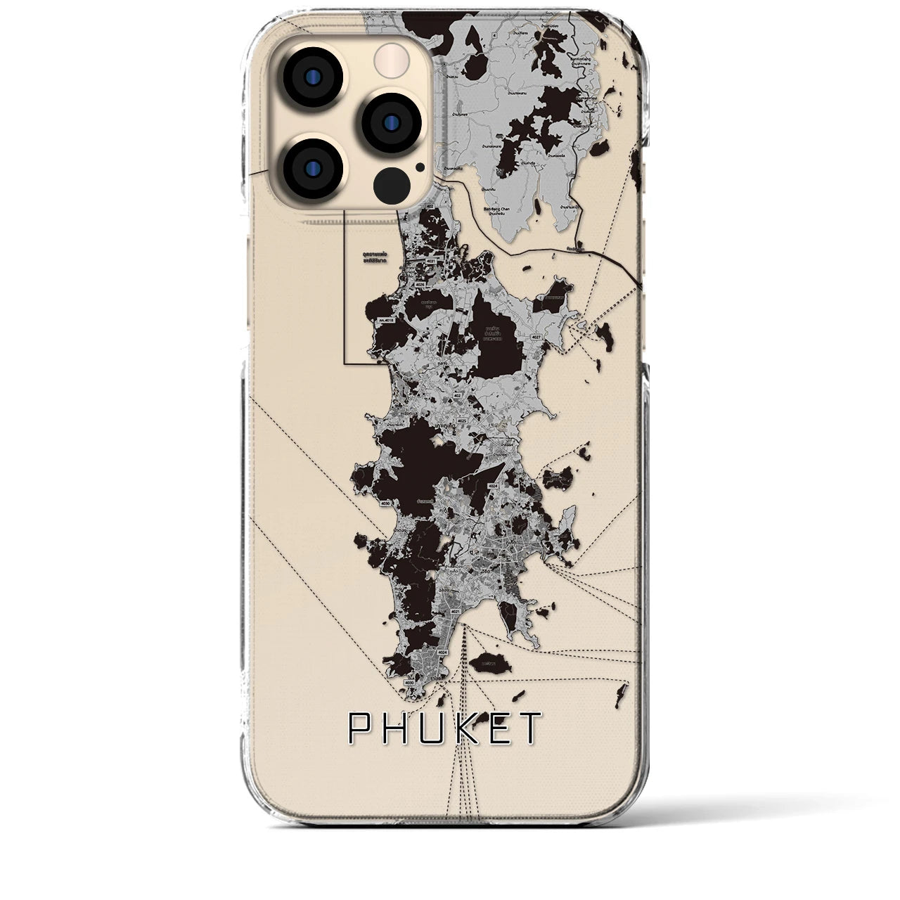 【プーケット(タイ)】地図柄iPhoneケース(クリアタイプ)